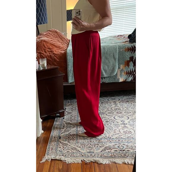 Vintage 90s High Waisted Dress Pants Cherry Red - Picture 8 of 8